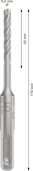 Triecienurbis SDS plus-5X 5x50x110 ,mm 1 gab., Perforatora urbjiem PRO SDS PLUS-5X TRIECIENURBIS PERFORATORIEM, 2608833771, BOSCH (2608833771)
