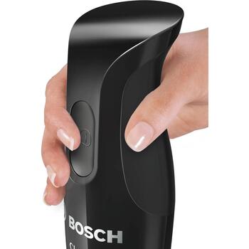 Bosch Ручной блендер MSM2610B, 600 Вт, 1 скорость, длина шнура 1.2 м, пластиковый корпус, черный/серый (MSM2610B)