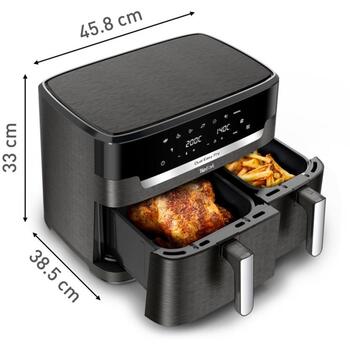 Tefal karstā gaisa friteris EY942HE0, 2700 W, 11 L, 2 atvilktnes, 7 programmas, sinhronizācijas funkcija (EY942HE0)