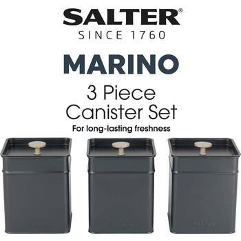 Salter набор контейнеров BW124591EU7, 1,6л, углеродная сталь, синий, 3 предмета, легкая очистка, современный дизайн (BW124591EU7)