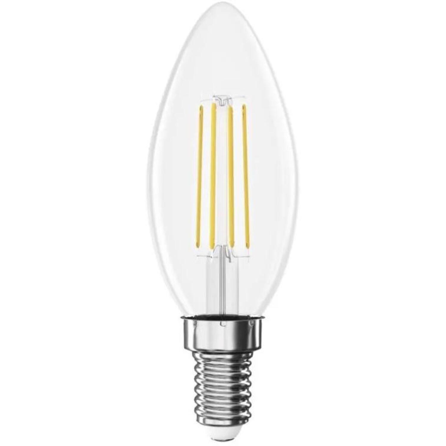 Emos LED лампочка Filament Candle ZF3D02, 1,8 Вт, 250 лм, 230 В, 360°, теплый белый, 4 чипа, 25 000 часов (ZF3D02)