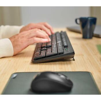 Trust Клавиатура Ody II 25011 Беспроводная, QWERTY, Черная, 10 м, Мембранная, 2.4 GHz, 1x Цифровые клавиши, Тихая, 2 года гарантии (25011)