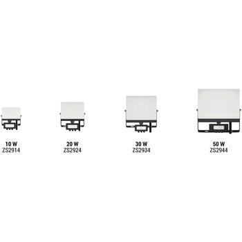 Emos LED прожектор TAMBO EVO ZS2914, 10 W, 1000 lm, IP44, черный, PIR датчик, 4000 K, 110° угол луча (ZS2914)