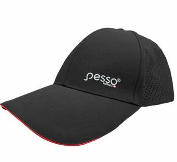 Pesso Кепка Nexus с козырьком KP185BR, черный/красный, 92% нейлон/8% спандекс, вентиляция, регулируемая (KP185BR)