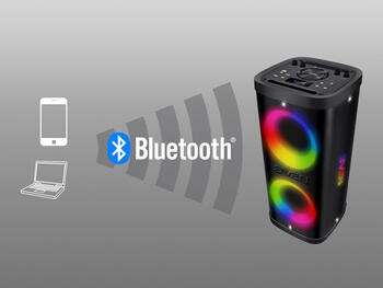 Супер праздничная Party Box с караоке для вечеринок 150W TWS Bluetooth FM USB microSD LED дисплей аккумуляторное питание чёрная SV-022402 Sven (SV-022402)