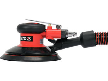 Yato pneimatiskā ekscentriskā slīpmašīna YT-09738, 150mm, 12000 apgr/min, 5mm, 0.63 MPa, 128 l/min, alumīnija korpuss (YT-09738)