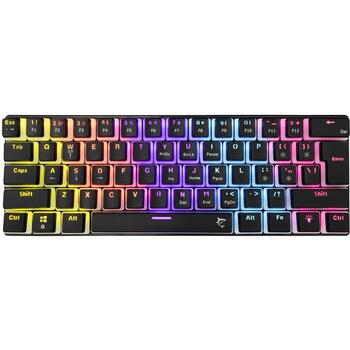 White Shark Mehāniskā tastatūra ASHIKO-2-B-US-BLUE.SW, 61 taustiņi, USB, 1.5m, zili slēdži, apgaismojums (ASHIKO-2-B-US-BLUE.SW)