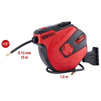 Automātiskā gaisa spole D13mm, 15m +1,5m, 1/2´´ savienojums, 515.3445 KSTOOLS (515.3445)