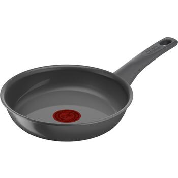Tefal Сковорода C4260443, 24 см, керамическая, серая, фиксированная ручка, подходит для индукционной плиты (C4260443)