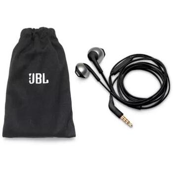Jbl наушники JBLT205BLK, 3,5мм, 12,5мм, 20Hz-20KHz, 14,3г, 1-кнопочное управление с микрофоном, плоский кабель, удобные амбушюры (JBLT205BLK)