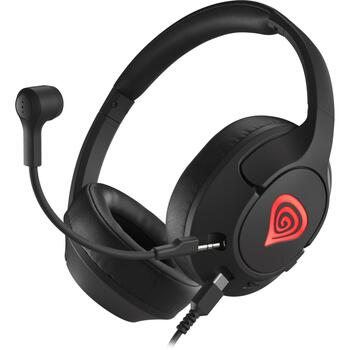 Genesis наушники Radon 800 NSG-1791, 40мм, 32 Ом, 20-20000 Гц, 3.5мм, USB Type-A, проводные, игровые, черные, микрофон (NSG-1791)