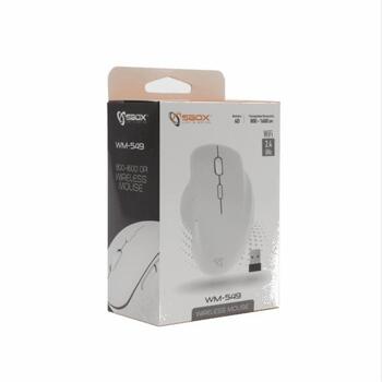 Sbox Беспроводная мышь WM-549W, 6D, 1600 DPI, 70g, 10m, RF 2.4 GHz, UPE, резиновое покрытие (WM-549W)
