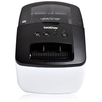 Brother QL-700 принтер этикеток QL700RF1, 300 x 300 DPI, 150 мм/с, черный/белый, автоматический резак, USB (QL700RF1)