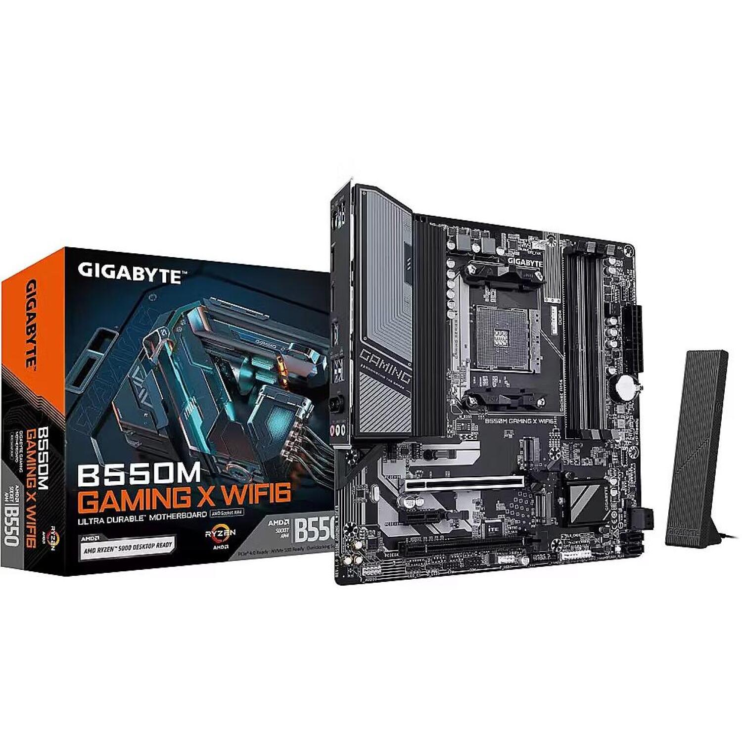 Gigabyte B550M GAMING X WIFI6, материнская плата, B550M GAMING X WIFI6, 4xSATA, 2xM.2, DDR4, AM4, 128GB, 802.11ax, Bluetooth 5.3 (B550M GAMING X WIFI6)