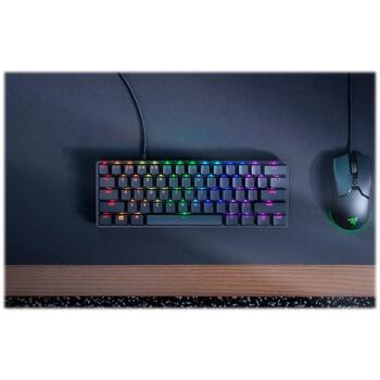 Razer Huntsman Mini 60% klaviatūra RZ03-03390700-R3N1, USB-C, RGB Chroma, Opto-mehāniskā, NORD, Anti-Ghosting, PBT taustiņi (RZ03-03390700-R3N1)