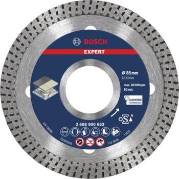 Dimanta grieš. Disks HardCeramic 85x22.23x1.4, Mazām leņķa slīpmašīnām EXPERT HARD CERAMIC DIMANTA GRIEZĒJDISKS, 2608900653, BOSCH (2608900653)