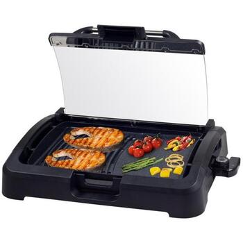 Beper Электрический гриль 90.871, 2200 W, 39x29 см, съемная стеклянная крышка, механическое управление (90.871)