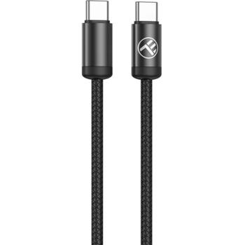 Tellur Minimalist USB-C к USB-C кабель TLL155791, 1м, 3A, 60W, 480Mbit/s, черный (TLL155791)