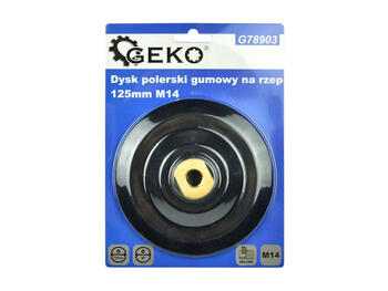 Geko G78903 Gumijas pulēšanas paliktnis 125mm, M14 vītne, Velcro stiprinājums (G78903)