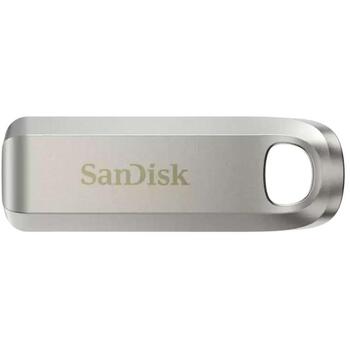 SanDisk USB флеш-накопитель SDCZ75-128G-G46, 128 ГБ, USB Type-C, 400 МБ/с, выдвижной, серебристый (SDCZ75-128G-G46)