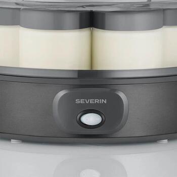 Severin JG 3510 10003510000, йогуртница, 18W, 1.05L, 7x150ml, темная нержавеющая сталь (10003510000)