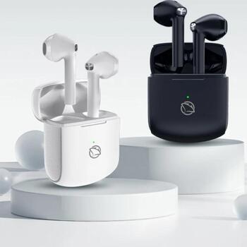 Manta Bezvadu austiņas MTWS010B, Bluetooth 5.3, 10m, 20-20000Hz, 6h, Iebūvēts mikrofons, Aktīvā trokšņu slāpēšana (MTWS010B)