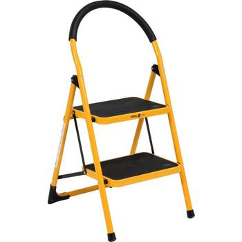 Vorel Двухступенчатая лестница 17730, 150кг, 2 ступени, 36x26мм, 90x47.5x49см, 99см, сталь, противоскользящие накладки (17730)
