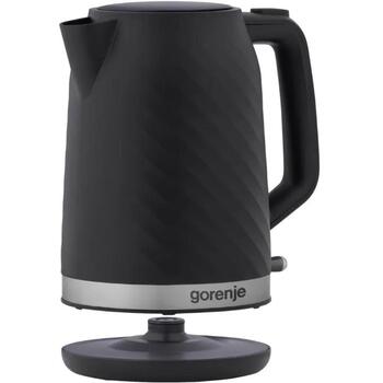 Gorenje Чайник K17SPB, 2200 W, 1.7 L, 360° поворотная база, пластик, черный, автоматическое отключение, индикатор уровня воды (K17SPB)