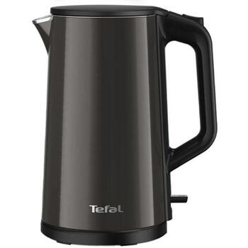 Tefal электрический чайник KI583E, 2000 W, 1.5 L, нержавеющая сталь, 360° вращающаяся база, графитовый цвет (KI583E)
