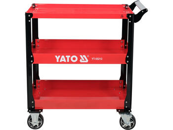 Yato instrumentu ratiņi YT-55212, 150kg, 3 plaukti, 780x400mm, 4 riteņi, 125mm, 2 ar bremzēm, tērauda loksne (YT-55212)