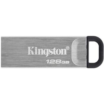 Kingston DataTraveler Kyson DTKN/128GB, 128 ГБ, USB Type-A, USB 3.2 Gen 1, 200 МБ/с, 60 МБ/с, без крышки, металлический корпус (DTKN/128GB)
