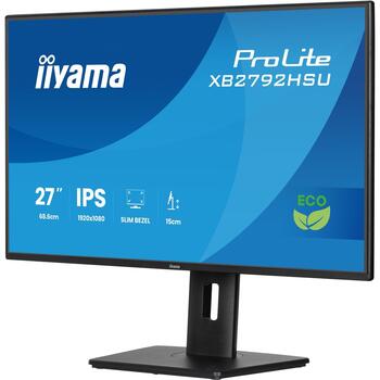 iiyama Prolite XB2792HSU-B1, LED monitor - 27 - black (matte), FullHD, IPS, HDMI, DP, USB hub, adjustable stand, 120Hz panel (XB2792HSU-B1)