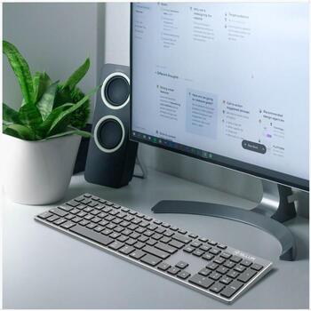Tellur Shade Wireless Slim Keyboard TLL491121, 3x подключения, 350mAh, Bluetooth, 120ч работы, 10м диапазон, алюминий (TLL491121)