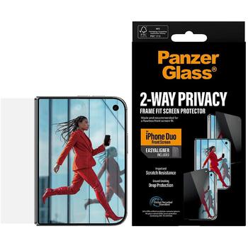 PanzerGlass Privacy w. EasyAligner | Screen protector | Apple | iPhone Duo | Glass | Transparent (PG12437)