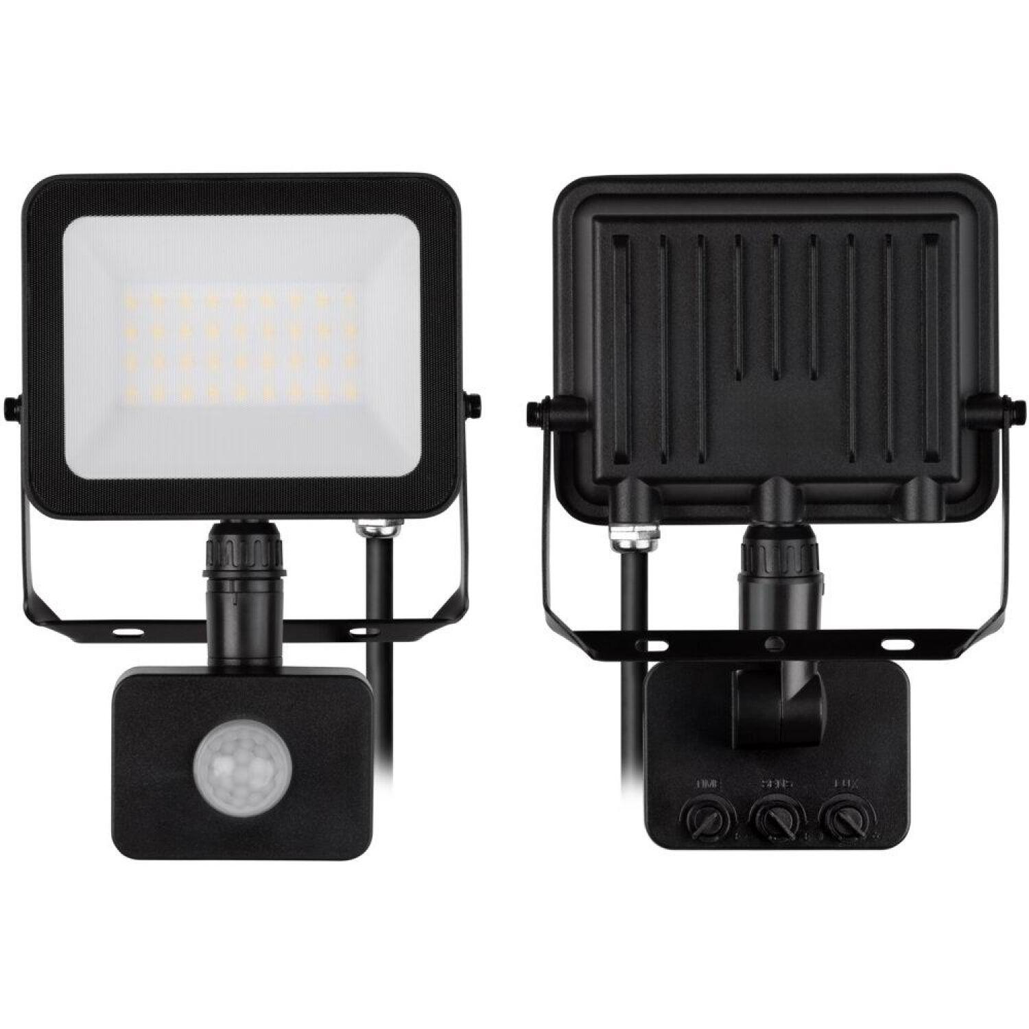 G-Tech VILMAR прожектор с датчиком движения GT-VILM30W-PIR-64, LED, 30W, 3000lm, 6400K, AC220-240V, IP65, 120°, 10m, черный (GT-VILM30W-PIR-64)