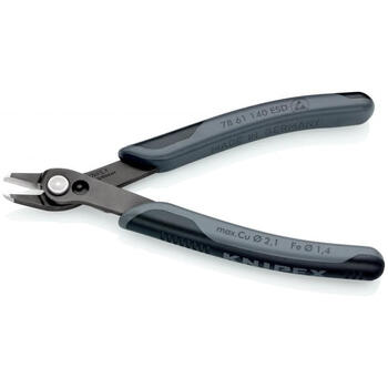 Elektroniķu asknaibles Super-Knips XL ESD 140mm 7861140ESD KNIPEX (78 61 140 ESD)