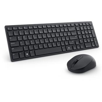 Dell KM555 580-BBVW, беспроводная клавиатура и мышь, Bluetooth, 3 кнопки, водоотталкивающий, QWERTY, черный (580-BBVW)
