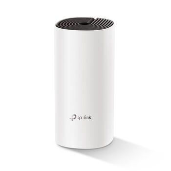 TP-Link Deco M4 (1-pack) bezvadu maršrutētājs Mesh Wi-Fi 5 līdz 1200 Mbps Deco Mesh 1× vienība 4× Gigabit LAN/WAN porti OFDMA Beamforming Balts (DECOM4(1-PACK))