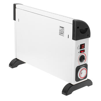 Efektīvs konvektora sildītājs ar taimeri un turbo ventilatoru 2000 W 3 jaudas līmeņi līdz 24 m² balts MS7741w Mesko (MS 7741 white)