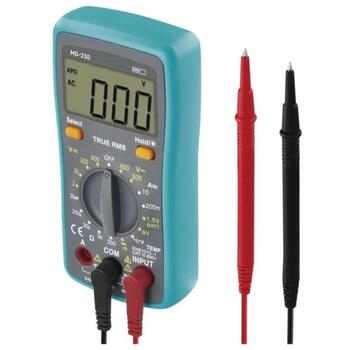 Emos Мультиметр MD-230 M0230, 35×75×155mm, 200mA-10A AC, 200mA-10A DC, 200-600V AC, 2-600V DC, 3,5 цифровой дисплей (M0230)