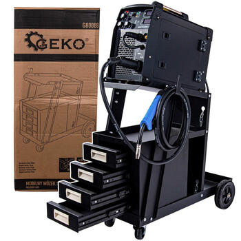 Geko сварочная тележка G80088, 70.5x70.5x40см, 2 полки, 4 ящика, 2 колеса 15см, 2 поворотных колеса 360° (G80088)