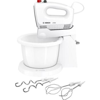 Bosch Миксер CleverMixx MFQ2600G, 375 Вт, 4 скорости, Турбо режим, Белый (MFQ2600G)