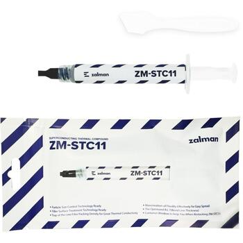 Zalman термопаста ZM-STC11, 2г, серая, 18Вт/м·К, -40~150°C, 2.6г/см³, непроводящая, RoHS (ZM-STC11)