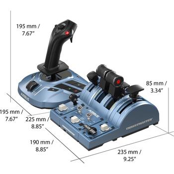Thrustmaster джойстик TCA Captain Pack X Airbus Edition 4460217, USB, 4 оси, 31 кнопка, PC, Xbox Series X/S, черный, синий (4460217)