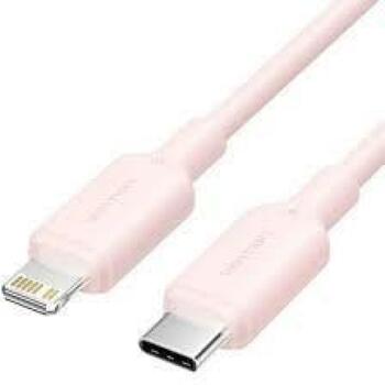 Vention кабель USB 2.0 Type-C мужской на Lightning мужской 2м розовый, 3A, 480Mbps, мягкий и прочный (LAKPH)