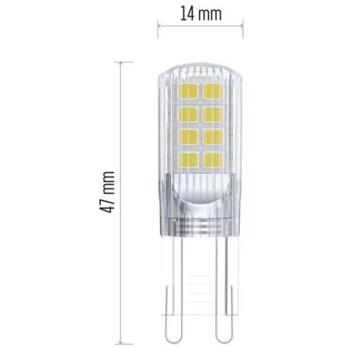 Emos LED лампочка Classic JC ZQ9536, 2,5 Вт, 350 лм, 230 В/50 Гц, 30 000 ч, G9, 320°, 18 SMD, 4 000 K (ZQ9536)