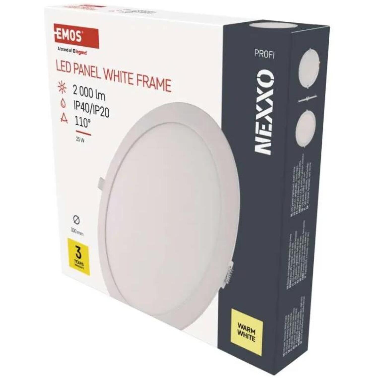 Emos LED светильник NEXXO ZD1154, 25 W, 2000 lm, 3000 K, круглый, IP40, 220-240 V, 50/60 Гц, 30 000 ч. (ZD1154)