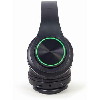 Gembird austiņas BHP-LED-01 BT 5.0, 20-20000 Hz, 10 m, 0.3 m kabelis, 150 g, 200 mAh akumulators, LED indikatori (BHP-LED-01)