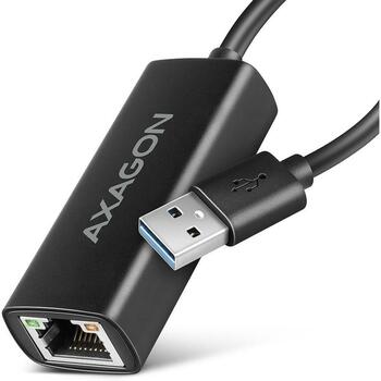 Axagon Сетевой адаптер ADE-AR 1000 Mbit/s, USB 3.2 Gen 1, Realtek RTL8153, RJ-45, Plug and Play, черный (ADE-AR)