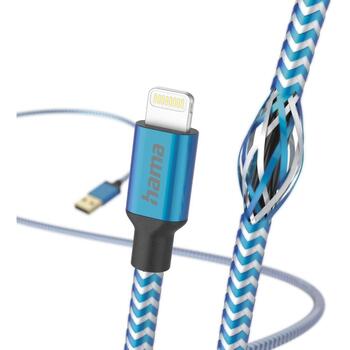 Hama Кабель для зарядки 00201553, 1.5m, 2.4A, 480Mbit/s, Lightning, USB Type-A, быстрая зарядка, синий (00201553)